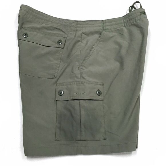 PATAGONIA Inter-Continental Cargo Shorts Women 10 L Military Olive Green Nylon - Picture 7 of 15